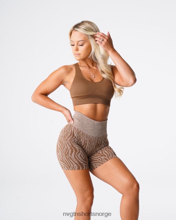 064HD663 mokka Fitness NVGTN kvinner galaxy ribbet sømløs BH