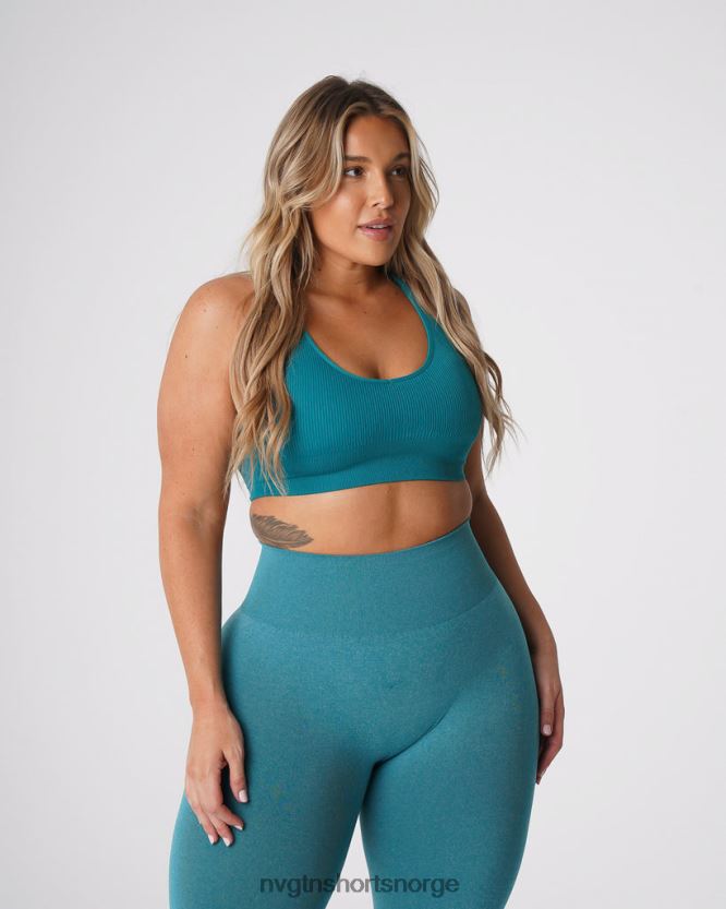064HD665 blågrønn Fitness NVGTN kvinner galaxy ribbet sømløs BH