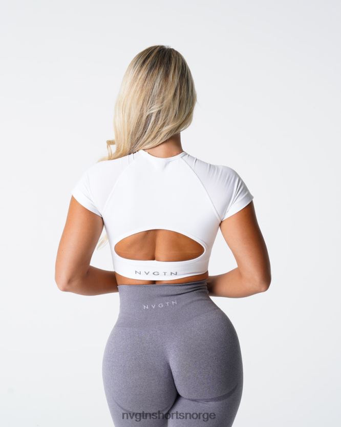 064HD672 hvit Fitness NVGTN kvinner vortex sømløs BH-topp