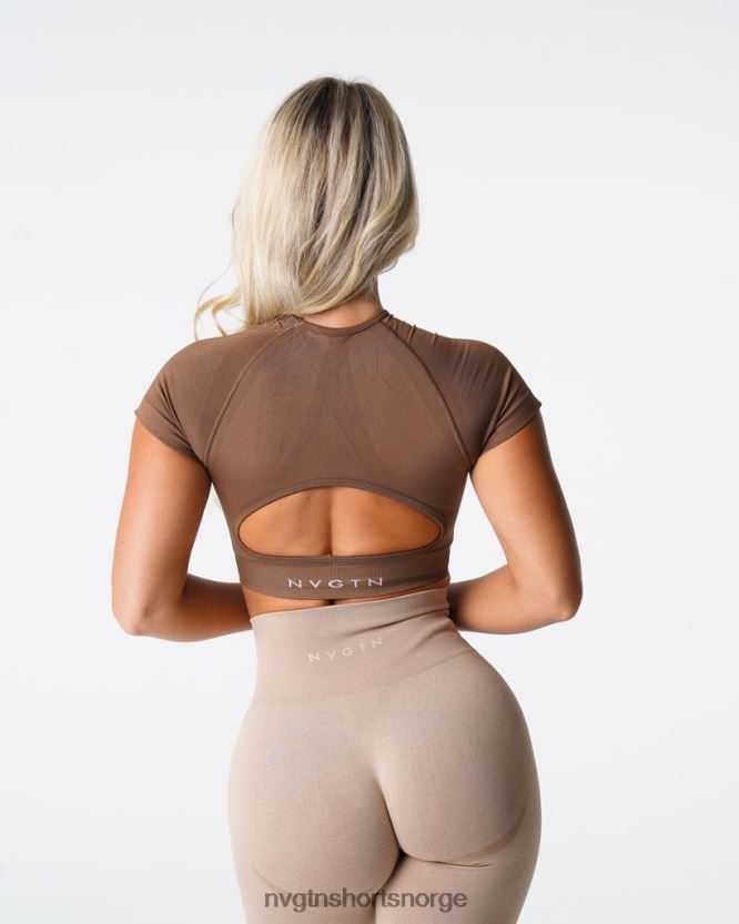 064HD674 mokka Fitness NVGTN kvinner vortex sømløs BH-topp