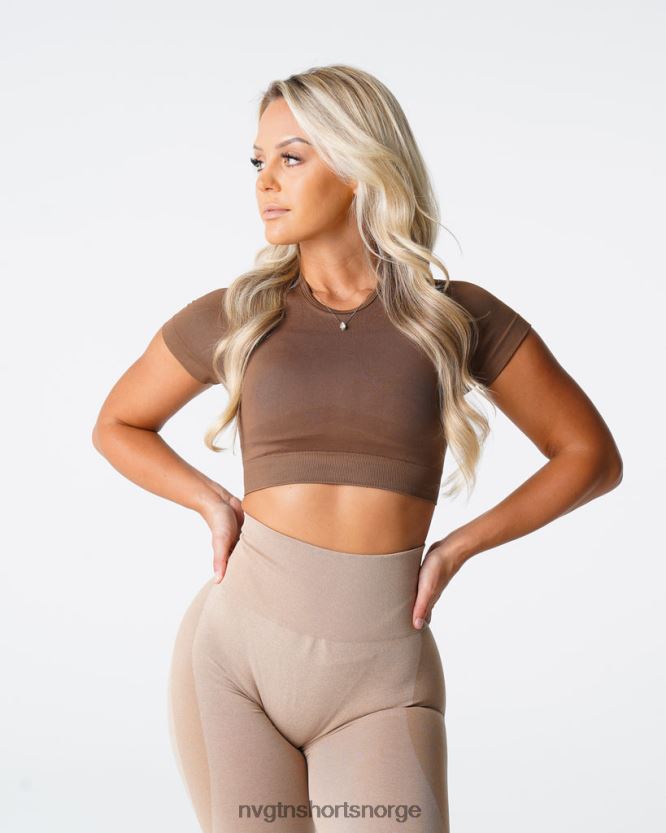 064HD674 mokka Fitness NVGTN kvinner vortex sømløs BH-topp