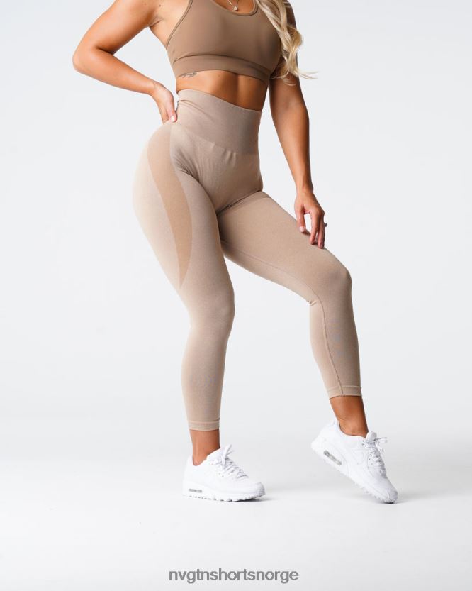 064HD6509 beige Fitness NVGTN kvinner kontur sømløse leggings