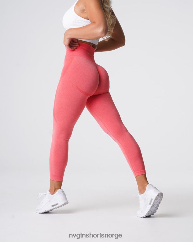 064HD6533 korall Fitness NVGTN kvinner kontur sømløse leggings