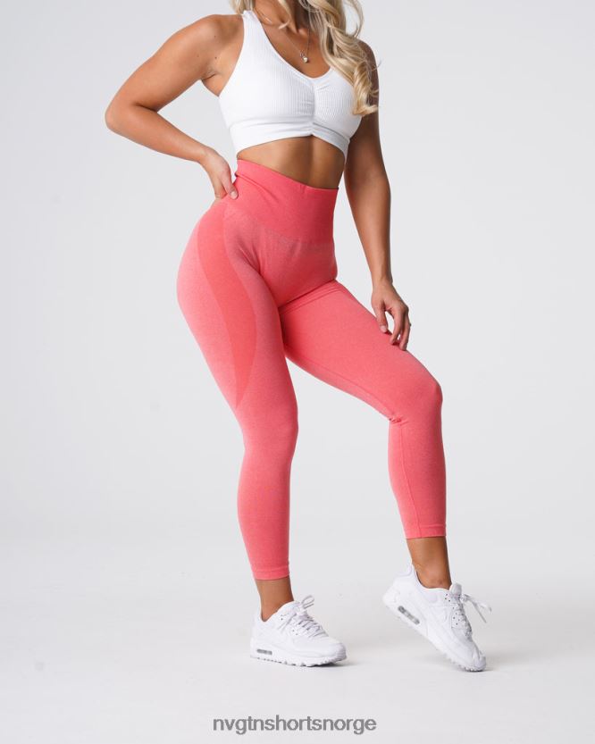 064HD6533 korall Fitness NVGTN kvinner kontur sømløse leggings