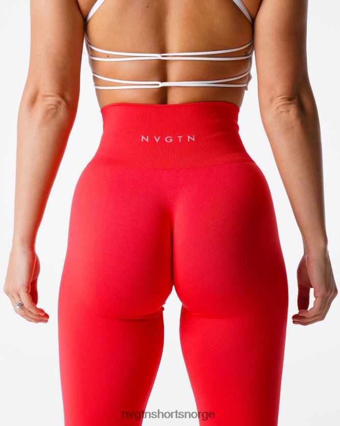 064HD6552 skarlagenrød Fitness NVGTN kvinner solide sømløse leggings