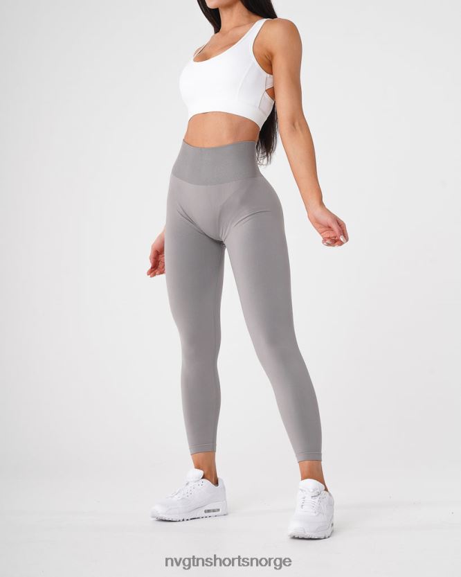064HD6555 lysegrå Fitness NVGTN kvinner solide sømløse leggings