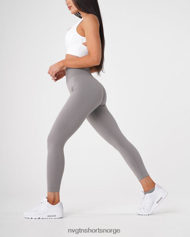 064HD6555 lysegrå Fitness NVGTN kvinner solide sømløse leggings