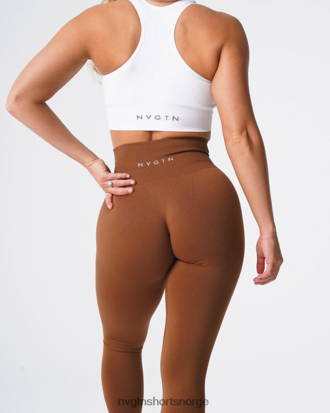 064HD6556 karamell Fitness NVGTN kvinner solide sømløse leggings