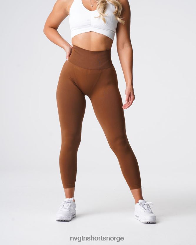 064HD6556 karamell Fitness NVGTN kvinner solide sømløse leggings