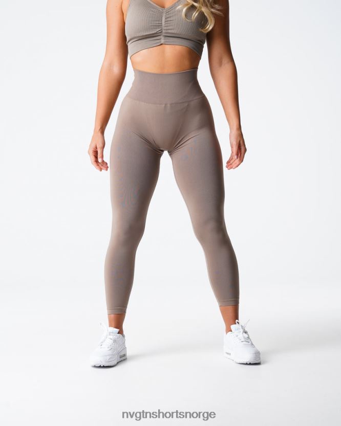 064HD6558 taupe Fitness NVGTN kvinner solide sømløse leggings
