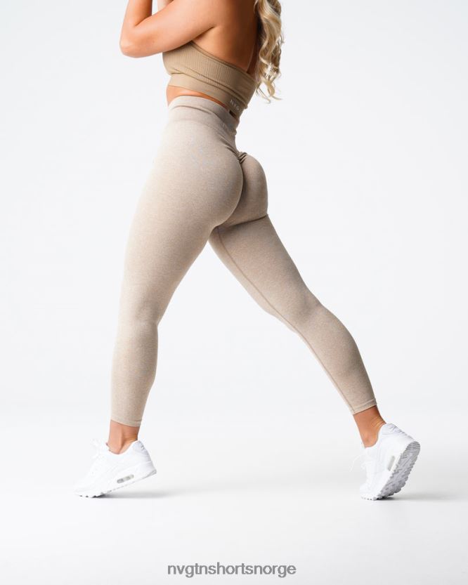 064HD6563 beige Fitness NVGTN kvinner crunch sømløse leggings