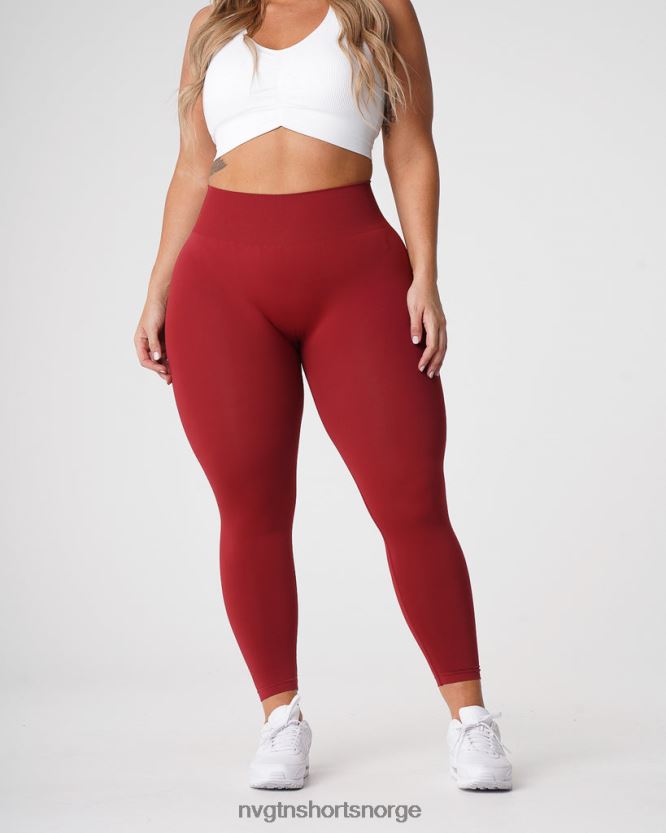 064HD6574 karmin Fitness NVGTN kvinner solide sømløse leggings