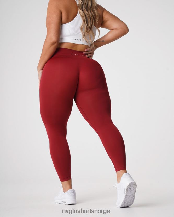 064HD6574 karmin Fitness NVGTN kvinner solide sømløse leggings