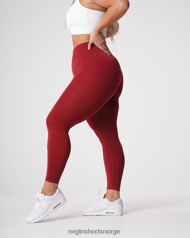 064HD6574 karmin Fitness NVGTN kvinner solide sømløse leggings