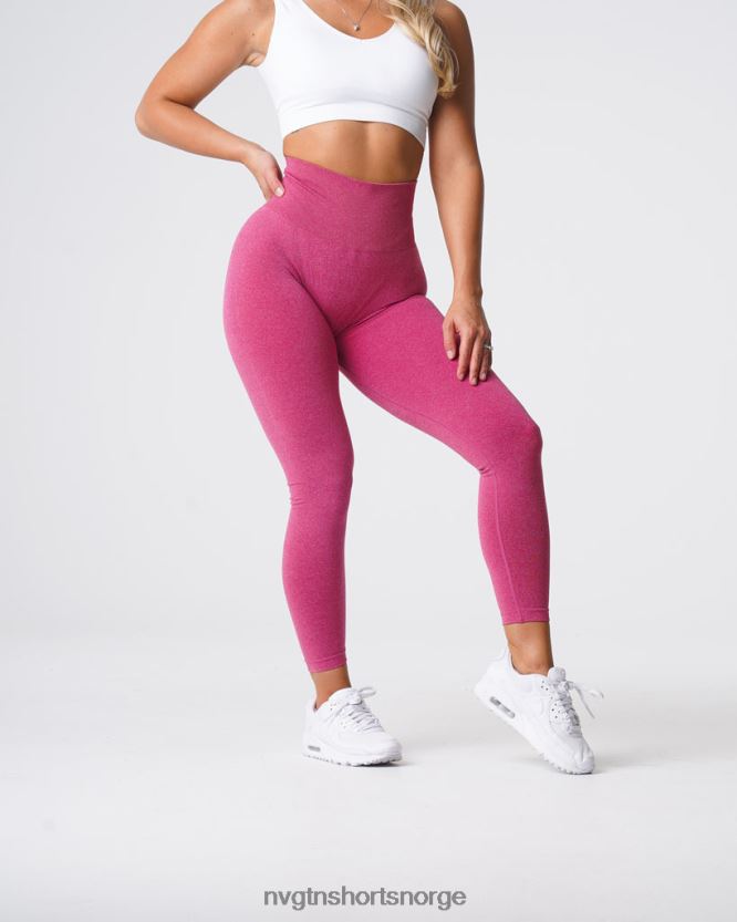 064HD6617 Høyrød Fitness NVGTN kvinner kurvede sømløse leggings