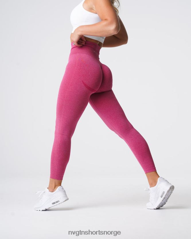 064HD6617 Høyrød Fitness NVGTN kvinner kurvede sømløse leggings