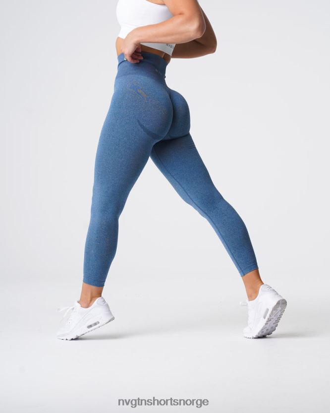 064HD6619 skiferblå Fitness NVGTN kvinner kurvede sømløse leggings