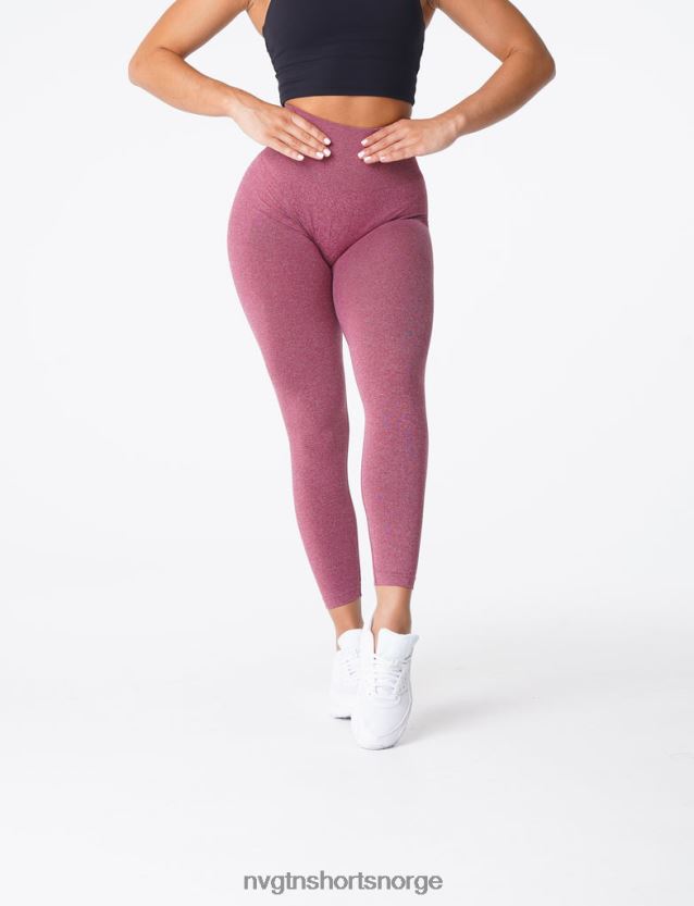 064HD6620 rødbrun Fitness NVGTN kvinner kurvede sømløse leggings