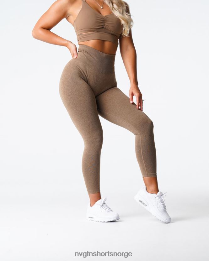 064HD6622 mokka Fitness NVGTN kvinner kurvede sømløse leggings