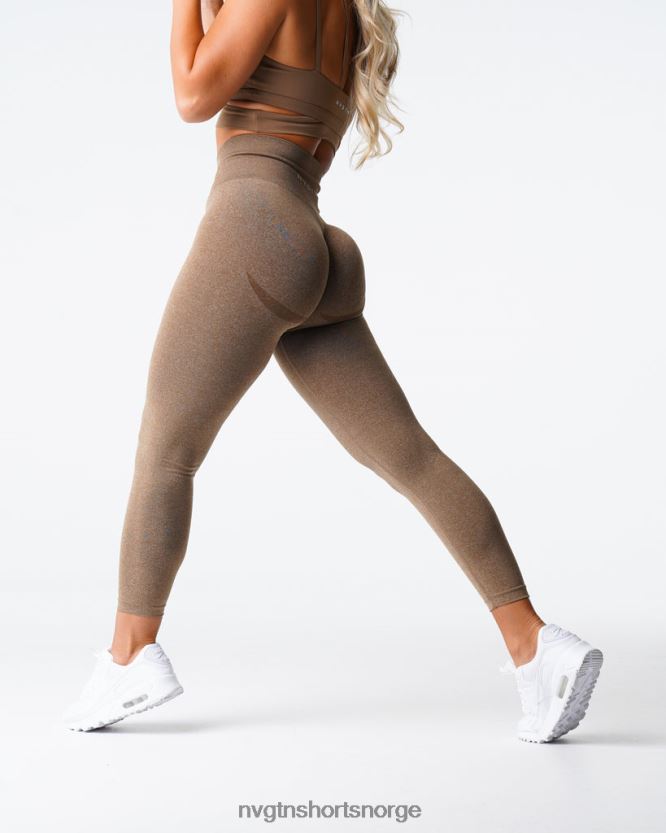 064HD6622 mokka Fitness NVGTN kvinner kurvede sømløse leggings