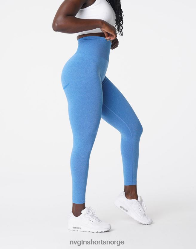 064HD6624 havblått Fitness NVGTN kvinner kurvede sømløse leggings