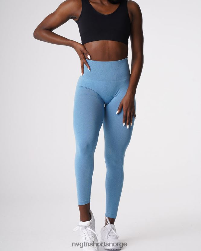 064HD6632 himmelblå Fitness NVGTN kvinner kurvede sømløse leggings