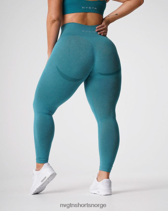 064HD6639 blågrønn Fitness NVGTN kvinner kurvede sømløse leggings
