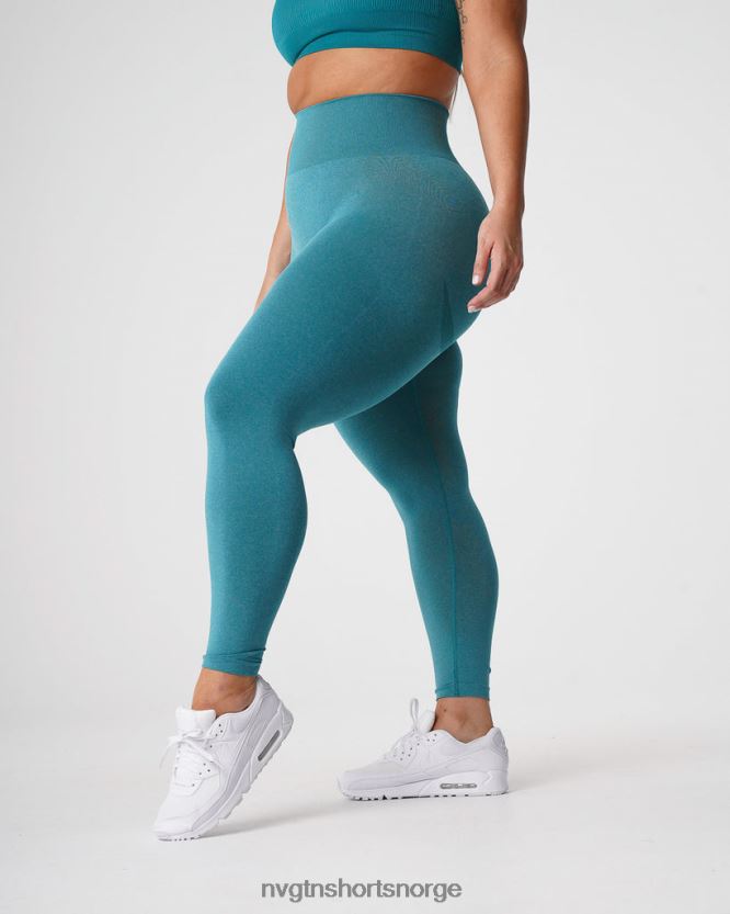 064HD6639 blågrønn Fitness NVGTN kvinner kurvede sømløse leggings