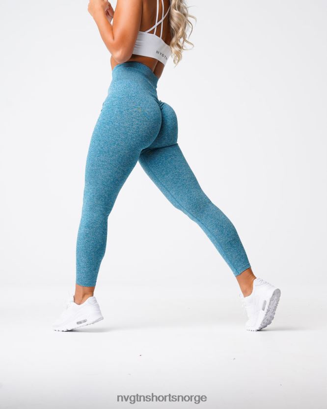 064HD6643 blågrønn Fitness NVGTN kvinner crunch sømløse leggings