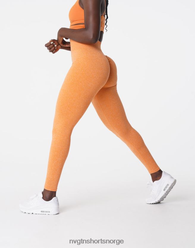 064HD6645 solnedgang oransje Fitness NVGTN kvinner crunch sømløse leggings