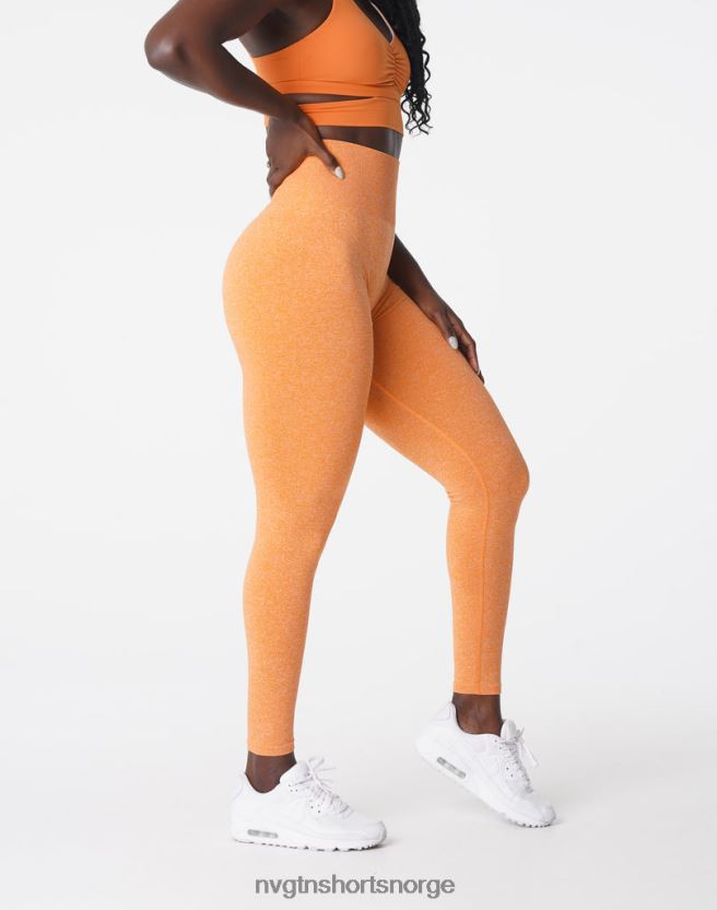064HD6645 solnedgang oransje Fitness NVGTN kvinner crunch sømløse leggings