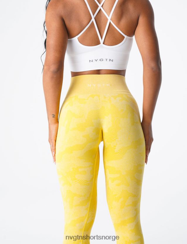 064HD6665 solskinnsgul Fitness NVGTN kvinner camo sømløse leggings