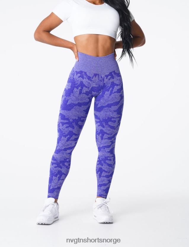 064HD6667 elektrisk blå Fitness NVGTN kvinner camo sømløse leggings