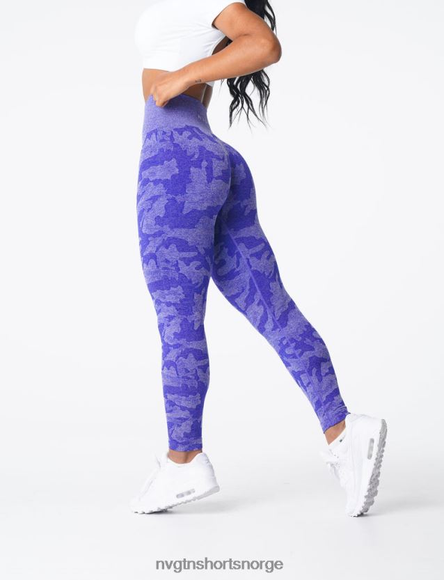 064HD6667 elektrisk blå Fitness NVGTN kvinner camo sømløse leggings