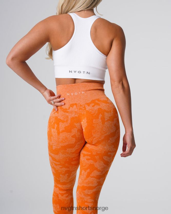 064HD6669 brent oransje Fitness NVGTN kvinner camo sømløse leggings