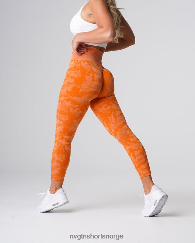064HD6669 brent oransje Fitness NVGTN kvinner camo sømløse leggings