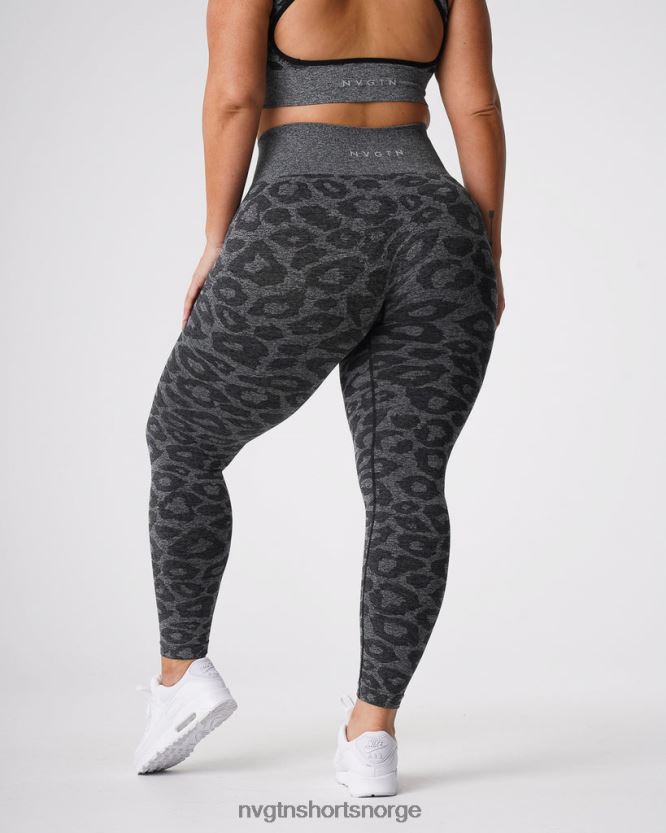 064HD6676 svartflekkete Fitness NVGTN kvinner leopard sømløse leggings