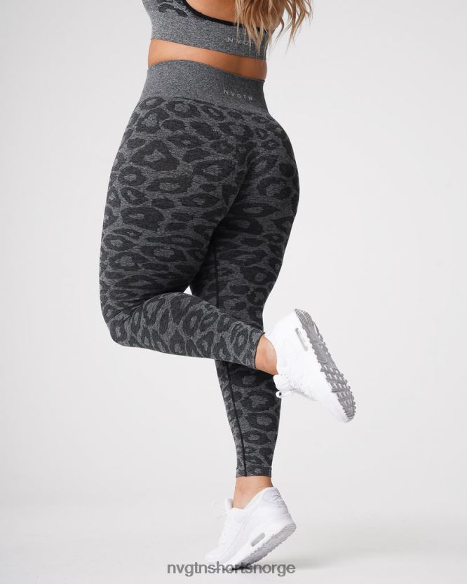 064HD6676 svartflekkete Fitness NVGTN kvinner leopard sømløse leggings