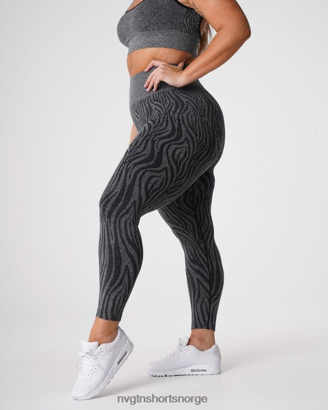 064HD6677 svartflekkete Fitness NVGTN kvinner sebra sømløse leggings