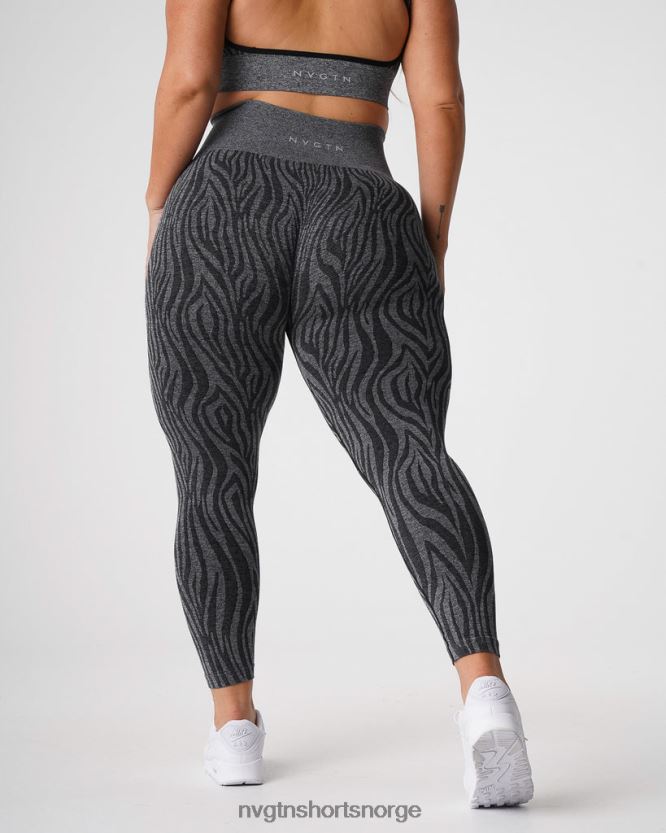 064HD6677 svartflekkete Fitness NVGTN kvinner sebra sømløse leggings