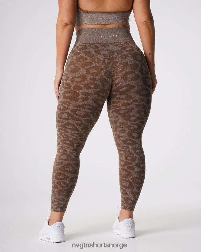 064HD6679 mokka Fitness NVGTN kvinner leopard sømløse leggings