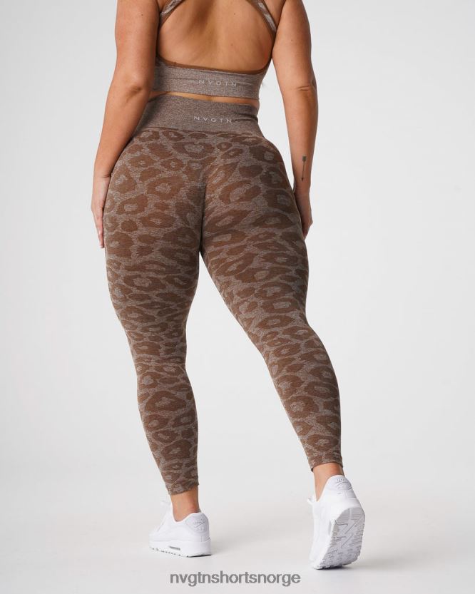 064HD6679 mokka Fitness NVGTN kvinner leopard sømløse leggings