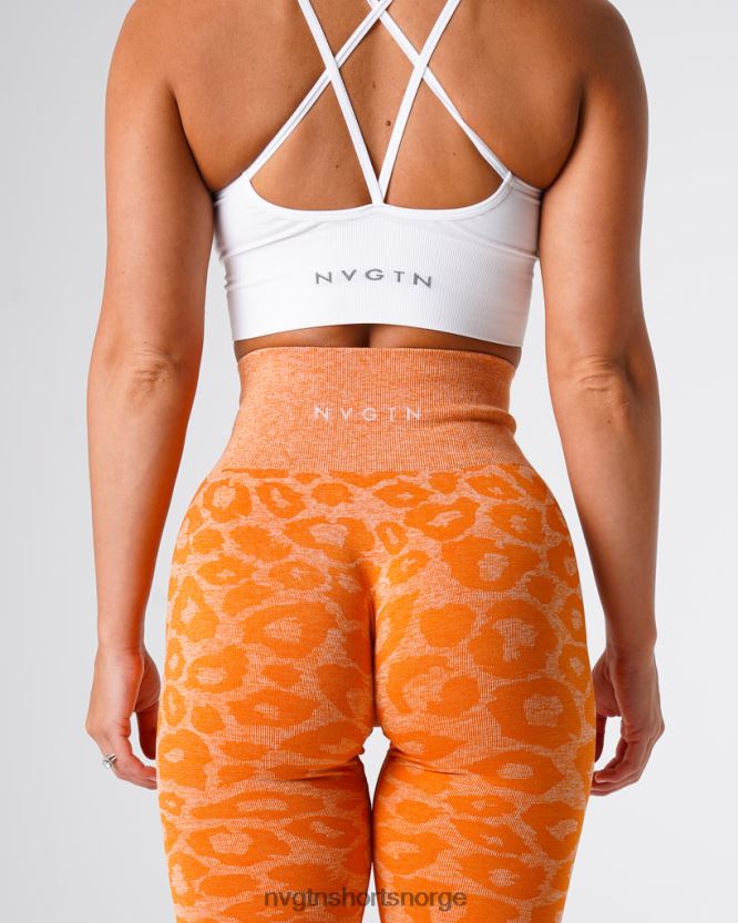 064HD6682 brent oransje Fitness NVGTN kvinner leopard sømløse leggings