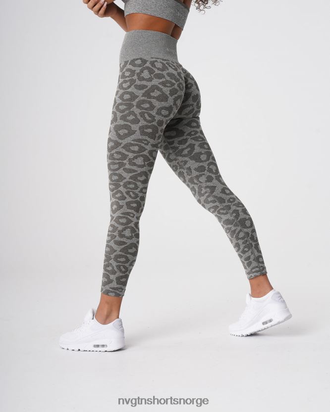 064HD6685 kakigrønn Fitness NVGTN kvinner leopard sømløse leggings