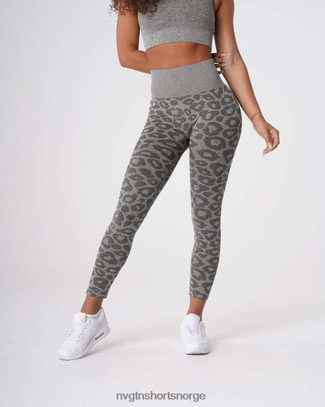 064HD6685 kakigrønn Fitness NVGTN kvinner leopard sømløse leggings