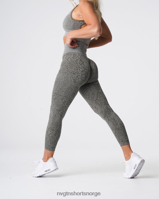 064HD6686 kakigrønn Fitness NVGTN kvinner sømløse leggings fra slangeskinn