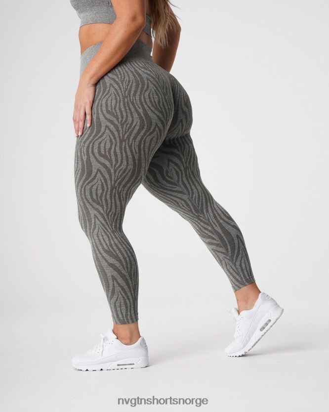 064HD6687 kakigrønn Fitness NVGTN kvinner sebra sømløse leggings