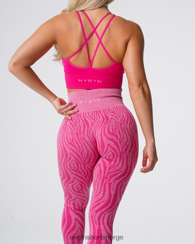 064HD6691 fuchsia Fitness NVGTN kvinner sebra sømløse leggings