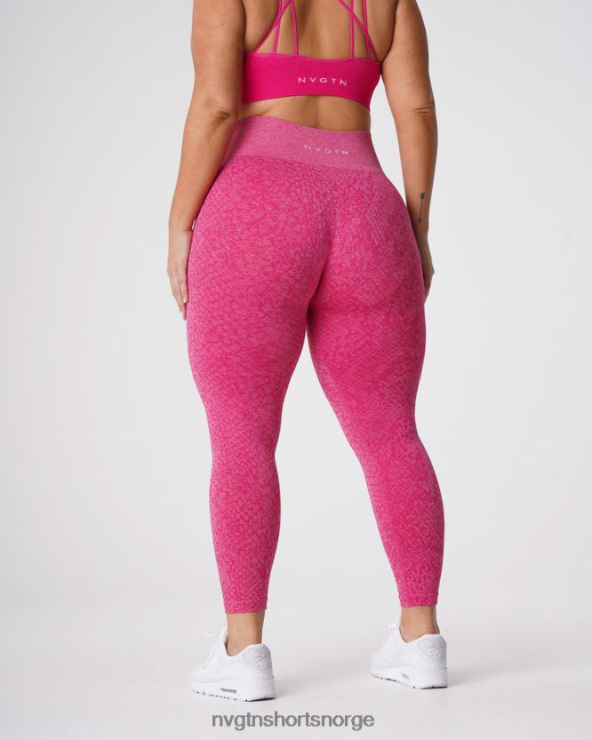 064HD6693 fuchsia Fitness NVGTN kvinner sømløse leggings fra slangeskinn