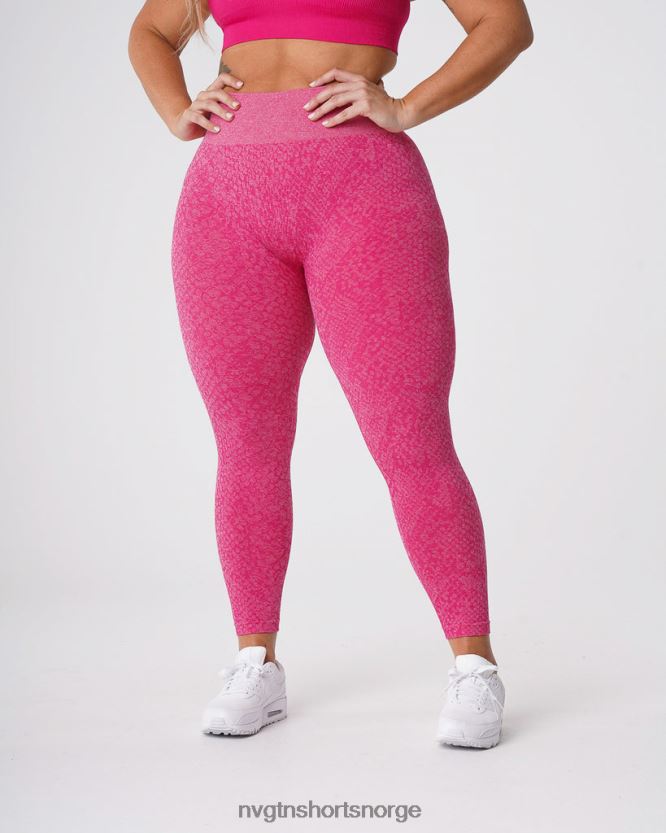 064HD6693 fuchsia Fitness NVGTN kvinner sømløse leggings fra slangeskinn